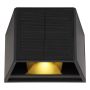 Globo solcelle væglampe LED sort 15x15x10 cm