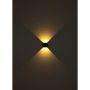 Globo solcelle væglampe LED sort 15x15x10 cm