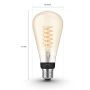 Philips Hue filament edisonpære Bluetooth ST72 E27 7 W