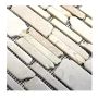 Mosaik Brick Uni Biancone hvid 30,5 x 30,5 cm