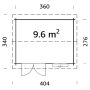Palmako hytte Iris ubehandlet nordisk gran 9,9 m²