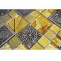 Mosaik Roman krystal/resin guld mix 30 x 30 cm