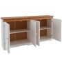 Notio Living Lisa sideboard 4 døre hvid-/honeylak. fyr