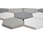 Mosaik Hexagon uglaseret porcelæn sort/hvid 32,5 x 28,1 cm