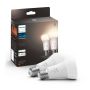 Philips Hue kronepærer White A60 E27 9,5 W 2-pak