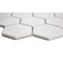 Mosaik Hexagon uglaseret porcelæn hvid 32,5 x 28,1 cm