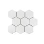 Mosaik Hexagon porcelæn hvid mat 25,6 x 29,5 cm