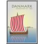 LaFinesse indrammet billede Danmark 30x42 cm assorteret