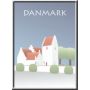 LaFinesse indrammet billede Danmark 30x42 cm assorteret