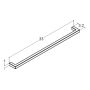 Dansani greb Base blank krom 330x320mm
