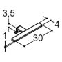 VELA LAMPE LED L300 MM KROM 230V