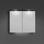 Sort buet 80x14x70 cm med LED