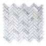 Mosaik Herringbone krystal hvid 26,3 x 29,3 cm