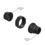 Rusticline reduktionsnippel t/hyldesystem RT-58 sort 3/4" X3/X4 2 stk.