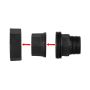 Rusticline reduktionsnippel t/hyldesystem RT-58 sort 3/4" X3/X4 2 stk.