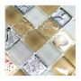Mosaik Avantgarde glas beige og hvid 30x30 cm
