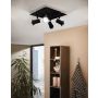 Eglo Tamara 1 spotlampe IP44 GU10 4x240lm sort 