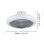 Eglo Kostrena LED-loftlampe m/ventilator hvid/grå Ø46 cm