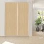 Optimum skydedøre 2 stk. Linea Oak/hvid 250x120 cm