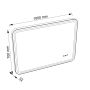 Allibert lysspejl Isia LED sort 100x70 cm