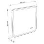 Allibert lysspejl Isia LED sort 60x60 cm