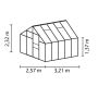 Vitavia drivhus Merkur 8,3 m² sort 6 mm poly 