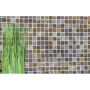 Mosaik Square sten & glas mix guld 30x32,5 CM