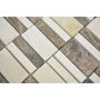 Mosaik Rectangle Stone brun/creme 30x30 cm