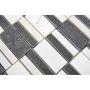 Mosaik Rectangle Stone sort/hvid 30x30 cm