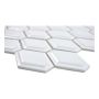 Mosaik Metro Diamond porcelæn hvid blank 25,2 x 26,5 cm