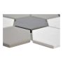 Mosaik Hexagon uglaseret porcelæn sort/hvid 32,5 x 28,1 cm