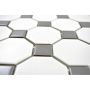 Mosaik Octagon porcelæn hvid mat/blank 29,5 x 29,5 cm