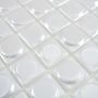 Mosaik Eco genanvendt glas hvid glans 3D 31,5 x 31,5 cm