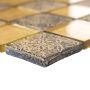 Mosaik krystal/resin guld 30,0 x 30,0 cm