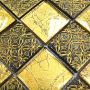 Mosaik krystal/resin guld 30,0 x 30,0 cm