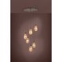 Eglo klyngependel Siracusa bronze/glas E27 6x60 W Ø50 cm 
