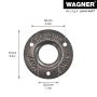 Wagner industrirør hyldeknægt stål 120 mm