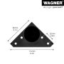 Wagner møbelben justerbar sort 60x152 mm