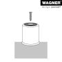 Wagner dørstopper hvid Ø32x24 mm