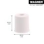 Wagner dørstopper hvid Ø33x34 mm