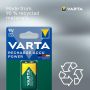 Batteri 9V 200 mAh genopladelig 1 stk - Varta