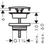 Hansgrohe siventil 1 1/4" krom 