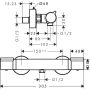 Hansgrohe Versostat² brusetermostat krom