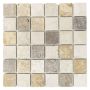 Mosaik Quadrat travertin sand 30,5x30,5 cm