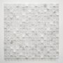 Mosaik Square sten & glas mix hvid 30x30 cm