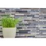 Mosaik Interlock sten & glas mix brun 29,8x30,5 cm