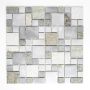 Mosaik Combination alu/sten sølv 30x30 cm