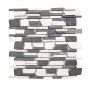 Mosaik Brick Mix Biancone sort/hvid 30,5 x 30,5 cm