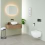 Geberit spejl med LED-lys Option oval 60x80 cm