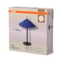 Osram bordlampe Decor Flip blå/sort filt/stål G9 35x52 cm